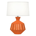 Orion Table Lamp - Pumpkin / Oyster Linen