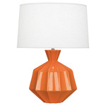 Orion Table Lamp - Pumpkin / Oyster Linen