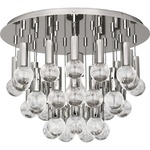 Milano Ceiling Light - Polished Nickel / Crystal