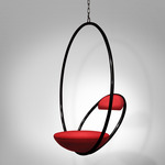 Hanging Hoop Chair - Black / Red