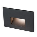 12V Horizontal Scoop Outdoor Wall / Step Light - Black