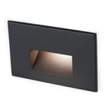 12V Horizontal Scoop Outdoor Wall / Step Light Amber CCT - Black