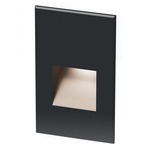 12V Vertical Scoop Rectangle Step / Wall Light - Black