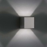 Sunrise Square LED 1035 Lumens Wall Light - Satin Stainless Steel / Clear