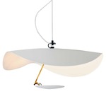 Lederam Manta White Pendant - Gold / White