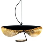 Lederam Manta Pendant - Black / Gold Leaf