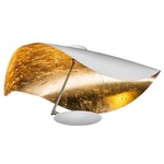 Lederam Manta Wall/Ceiling Light Fixture - White / Gold Leaf