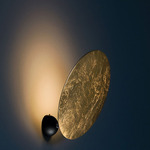 Lederam W1 Wall Sconce - Black / Gold Leaf