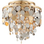 Ambrosia Ceiling Light Fixture - Gold Leaf / Crystal