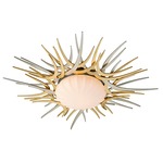 Helios Wall / Ceiling Light - Gold & Silver Leaf / Opal