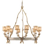 Parc Royale Chandelier - Gold & Silver Leaf / Golden Ice