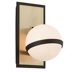 Ace Wall Sconce - Floor Model - Textured Bronze / Brushed Brass / Opal