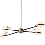 Ace Linear Pendant - Brushed Brass / Opal