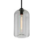 District Pendant - Soft Black / Clear