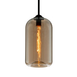 District Pendant - Satin Black / Topaz