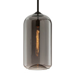 District Pendant - Satin Black / Smoke