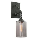 Gotham Wall Light - Aged Silver / Smoke