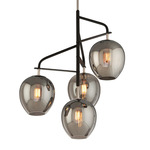 Odyssey Chandelier - Textured Black / Smoke