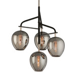 Odyssey Chandelier - Textured Black / Smoke