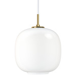 VL45 Radiohus Pendant - Brass / Opal White