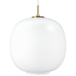 VL45 Radiohus Pendant - Brass / Opal White