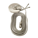 Monorail Adjustable Single Center Feed Canopy - Satin Nickel