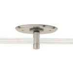 Monorail 4 Inch Round Single Feed Canopy - Satin Nickel