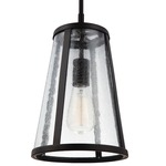 Harrow Mini Pendant - Oil Rubbed Bronze / Clear Seeded