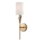 Tate Wall Sconce - Aged Brass / White