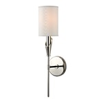 Tate Wall Sconce - Polished Nickel / White