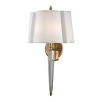 Oyster Bay Wall Sconce - Aged Brass / White