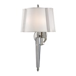 Oyster Bay Wall Sconce - Polished Nickel / White