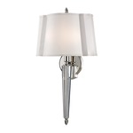 Oyster Bay Wall Sconce - Polished Nickel / White