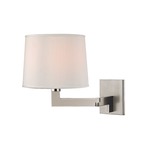 Fairport Reading Wall Sconce - Polished Nickel / White