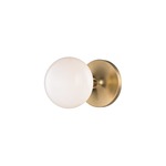 Fleming Wall / Ceiling Light - Aged Brass / Opal