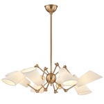 Buckingham Chandelier - Aged Brass / Off White
