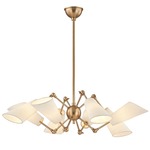 Buckingham Chandelier - Aged Brass / Off White