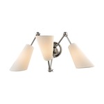 Buckingham Wall Sconce - Polished Nickel / Off White