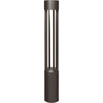 Turbo 26W 120V Outdoor Bollard Light - Bronze / Clear