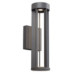 Turbo 120V Outdoor Wall Light - Charcoal / Clear