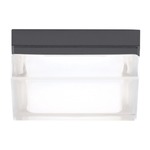 Boxie Outdoor Wall / Ceiling Light Fixture - Charcoal / White
