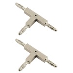 Monorail T Conductive Connector (Set/2) - Satin Nickel