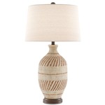 Faiyum Table Lamp - Bronze / Flax