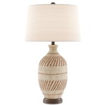 Faiyum Table Lamp - Bronze / Flax