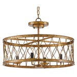Crisscross Convertible Pendant - Gold Leaf