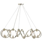 Ringmaster Chandelier - Silver Leaf