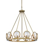 MarjieScope Chandelier - Antique Brass / Clear