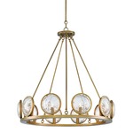 MarjieScope Chandelier - Antique Brass / Clear