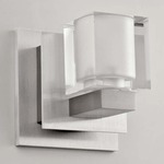 Alume 01 Wall Light with Square Canopy - Aluminum / Clear