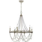 Beverly Chandelier - Distressed White